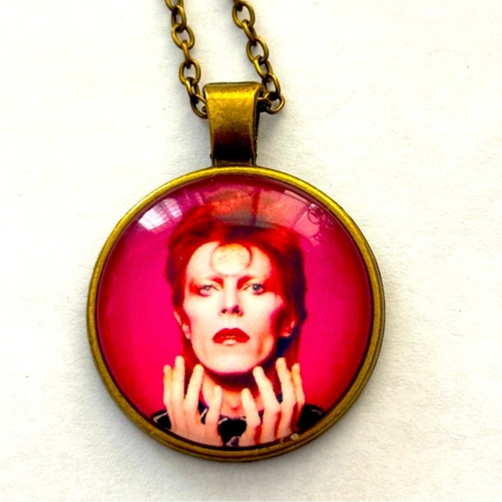 David Bowie Unisex Necklace, Handmade, NWT